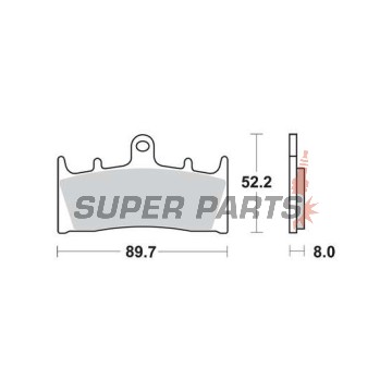 Τακάκια φρένων -TRW- MCB659CRQ, Kawasaki VN 1500/1600, ZR 1100, ZRX 1100/1200, ZX-6R 600/636, ZX-7R 750, ZX-9R 900; Suzuki GSF 1200, GSX 1400, GSX-R 1000, VZ 1600 - 1996-2008