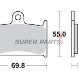 Τακάκια φρένων -TRW- MCB690, Suzuki GSF 1200/1200S Bandit (1995-2000), GSX-R 600 (2000), RF 900R (1994-1997)