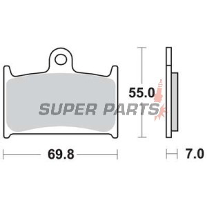 Τακάκια φρένων -TRW- MCB690, Suzuki GSF 1200/1200S Bandit (1995-2000), GSX-R 600 (2000), RF 900R (1994-1997)