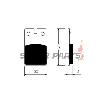 Σετ τακακιών δισκόφρενου -VICMA- VIC-O711, Aprilia Red Rose 50, Gilera 503/Bullit, Malaguti CR1/F12/F15/Fifty 50 1983-2001