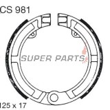 Σιαγόνες φρένων -TRW- MCS981, 125x17mm, Honda CN Helix 250, Piaggio Ape 50/150/175, Vespa PK/PX/Primavera 50-125, Vespa Classic Vespa 125/150 (1951-2000)