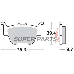 Τακάκια φρένων -TRW- MCB769SI, Honda TRX FourTrax Rancher/Rincon/Sportrax - 420-650cc, 2003-2013