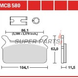 Τακάκια φρένων -TRW- MCB580, Harley-Davidson FLHR/FLHS/FLHT/FLHTC/FLST/FLT/FLTC/FLTR/FXDL 1340 + Honda CB125T/CB125T2 Twin (1978-1998)