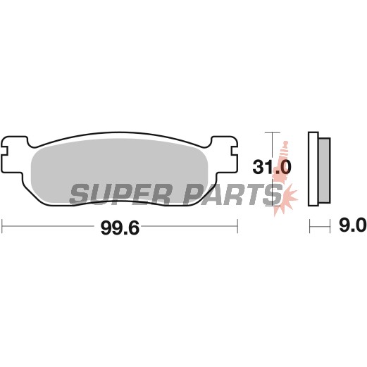 Τακάκια φρένων -BREMBO- 07YA37SP, Yamaha TW125, YP250 Majesty, YZF-R1, YZF-R6 (1999-2003)