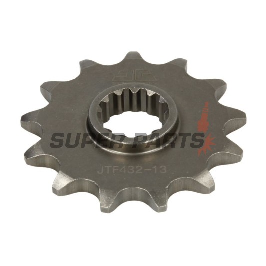 Μπροστινό γρανάζι -JT- JTF432,13, 13 δόντια, Betamotor Jonathan 350 2001-2010, Kawasaki KLX 400 2003, Suzuki DR 250 1990-1995, DR 350 1990-1999, DR-Z 250 2001-2007, DR-Z 400 2000-2017, GSF 250 1995-2000, RM 250 2000-2012