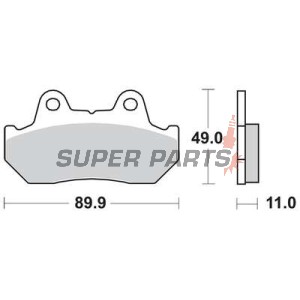 Τακάκια φρένων -TRW- MCB512, Honda CB/CBX/CMX/CN/CX/FT/GL/NS/VF/VT/XBR/XL/XLV/XR - Night Hawk, Bol dOr, Goldwing, Magna, Shadow, Transalp, Paris Dakar - 125-1500cc, 1981-2000