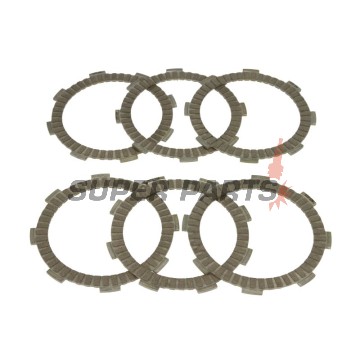 Σετ δίσκων συμπλέκτη -TRW- MCC134-6, Honda CB 250/CM 250 Custom/CMX 250 Rebel/CRF 150 (2007-2020)/Kawasaki KMX 125/KX 80-100-85 (1998-2013)/Suzuki RM 100 (2003-2008)/Loncin Conqueror 200 (2005-2006)