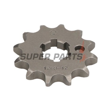 Μπροστινό γρανάζι -JT- JTF1263,12, 12 δόντια, Suzuki TF 100/185 1981, TF 125 1979-2011, Yamaha AG 200 1984-2006, RD 125 1982-1987, RT 180 1990-1998, SR 125 1992-2003, TZR 125 1987-1993, XT 125 2005-2007, XT 225 1992-2007, XTZ 125 2002-2004