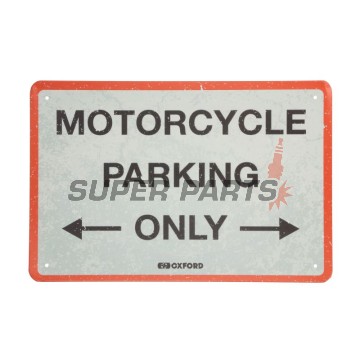 Πινακίδα γκαράζ -OXFORD- Motorcycle parking only, 200x300mm