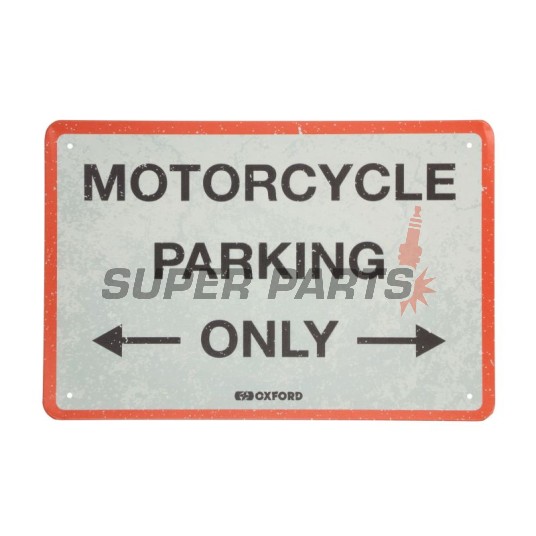 Πινακίδα γκαράζ -OXFORD- Motorcycle parking only, 200x300mm