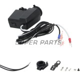 Αντάπτορας USB με αναπτήρα -4 RIDE- 12V, 2xUSB (3.1A) + βολτόμετρο - universal