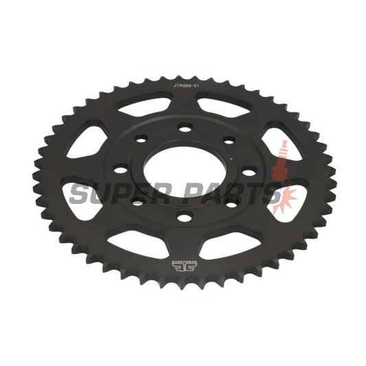 Πίσω γρανάζι -JT- JTR269,51, 51 δόντια, ατσάλινο, Daelim VL 125 2000-2007, VS 125 1997-2003, VT 125 1998-2002, Honda CB 100 1976-1986, CB 125 1973-1989, CBZ 125 2001, CG 125 1977-1983, 1985-2005, CM 125 1982-1997, EZ 90 1990-1996