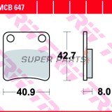 Τακάκια φρένων -TRW- MCB647, Cagiva City, Daelim E-Five, Gilera GP800, Honda Dio/Super Dio/Dio Baja, HSC Dio/ZX, SYM Cinderella/DD/Super Fancy (1990-2008)