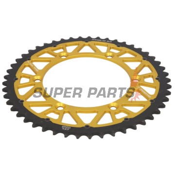 Πίσω γρανάζι -JT- JTX460,49GLD, 49 δόντια, χρυσό, υβριδικό, Kawasaki KDX 200 1983-1985, 1987-2006, KDX 220 1997-2005, KDX 250 1991-1994, KH 100 1984-1992, KH 125 1983-1998, KLX 250 1991-2000, 2006-2020, KLX 300 1997-2007, KLX 450 2008-2020
