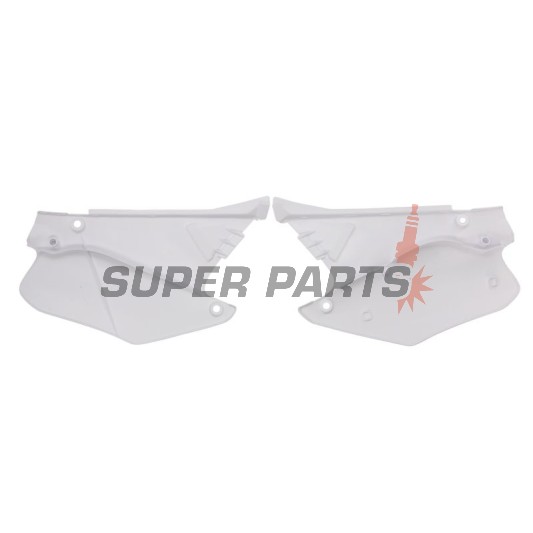 Πίσω πλαϊνά πλαστικά -POLISPORT- λευκά, HONDA CR 125/250 2000-2001