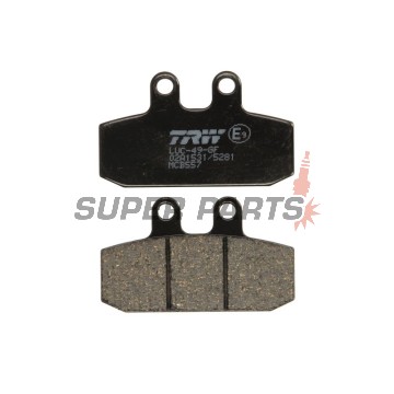 Τακάκια φρένων -TRW- MCB557, Aprilia Atlantic/Scarabeo/Sportcity 125-500, Leonardo 250-300, Tuareg 125-600, Cagiva Blues/Mito/Roadster 50-200, Gilera Dakota/ER/XRT 125-600, Honda NSR/CRM/XL 125, Malaguti Spider Max 500, Peugeot Speedake 50, Sachs Roadster