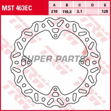 Δίσκος φρένου -TRW- MST463EC, 210mm, KTM Freeride 250R + SX/SXS 85/85BW (2011-2023)