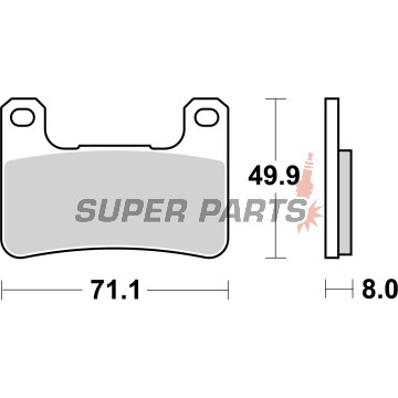 Τακάκια φρένων -BREMBO- 07SU27SA, Kawasaki KLE/Z 650-1000 Versys/ABS, Suzuki GSX/GSX-R 600-1300 Hayabusa/B-King/GSX-R 750-1000