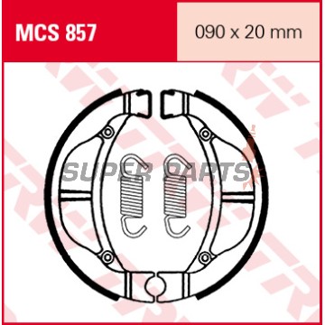 Σιαγόνες φρένων -TRW- MCS857, 90x20mm, Kawasaki KLX 110 (2002-2018), KX 80, Suzuki RM 60 (2003-2005)