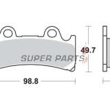 Τακάκια φρένων -TRW- MCB656SV, Triumph Daytona 900 Super III + Yamaha FZR1000 Genesis Exup/YZF750R-SP (1993-1998)