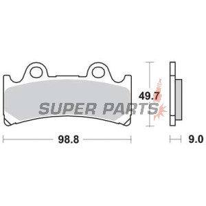 Τακάκια φρένων -TRW- MCB656SV, Triumph Daytona 900 Super III + Yamaha FZR1000 Genesis Exup/YZF750R-SP (1993-1998)