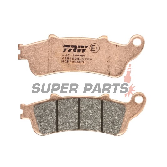 Τακάκια φρένων -TRW- MCB704SRM, sintered, Aprilia Leonardo, Honda Blackbird/Silver Wing/Gold Wing/Deauville/VFR/Varadero/VTX, Kawasaki Vulcan 650, Malaguti Ciak, Peugeot Looxor (1985-2020)
