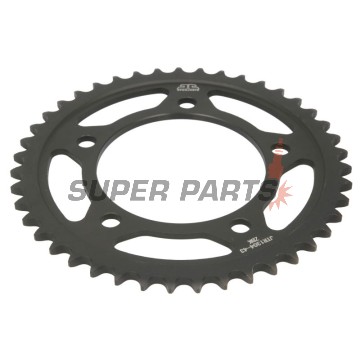 Πίσω γρανάζι -JT- JTR1304,43ZBK, 43 δόντια, μαύρο ψευδάργυρος, ατσάλινο, Honda CB 600 1998-2013, CB 650 2014-2019, CBF 500 2004-2008, CBF 600 2004-2013, CBR 600 1997-2000, 2011-2014, CBR 650 2014-2018, CBR 900 1996-1999, VT 750 1997-2007, 2010-2013