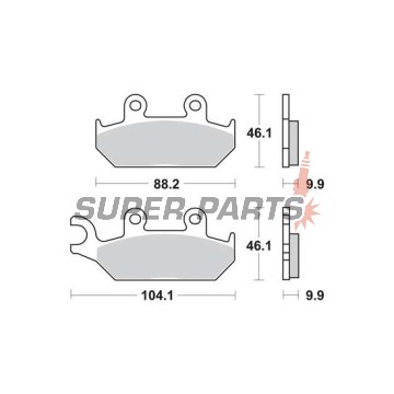 Τακάκια φρένων -TRW- MCB627, Yamaha XT600E/600Z Tenere, XTZ660 Tenere (1990-2003)
