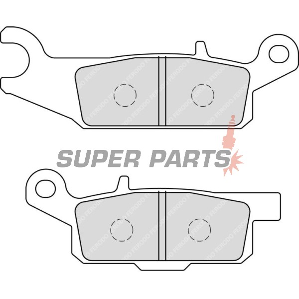 Τακάκια φρένων -FERODO- FDB2230SG, Yamaha YFM Raptor 250/250R, Grizzly 550/700 4x4 EPS, Grizzly FI Auto, Grizzly EPS LE/SE