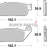 Τακάκια φρένων -BREMBO- 07HO3405, Kymco People 250 (2005)