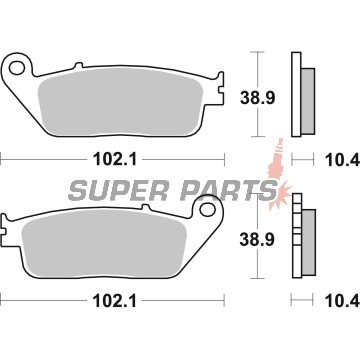 Τακάκια φρένων -BREMBO- 07HO34SP, Kymco People 250 (2005)