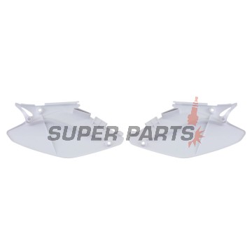 Πίσω πλαϊνά πλαστικά -POLISPORT- λευκά, HONDA CR 125/250 2002-2007