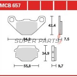 Τακάκια φρένων -TRW- MCB657, Aprilia ETX/MX/Pegaso/RX/SX/Tuareg 125-650, Beta Alp/Euro/Jonathan/M4, Buell M2/S1/S3 1200, Cagiva N90/WMX 50, Fantic Big Wheel/Grinta/Leader, Garelli Big Wheel/Bip Racing, Gas Gas Enducross 125TT, Gilera Eaglet 50, Husqvarna