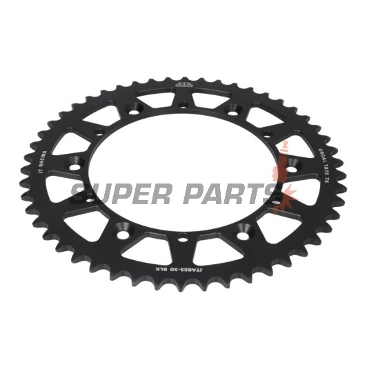 Πίσω γρανάζι -JT- JTA853,50BLK, 50 δόντια, μαύρο, αλουμινίου, Kreideler 170 170 2004-2006, Yamaha IT 175 1980-1983, IT 200 1984-1986, IT 250 1981-1984, TT 250 1989-2004, TT 350 1986-1992, TT-R 250 1999-2006, WR 200 1991-1993, WR 250 1990-1998