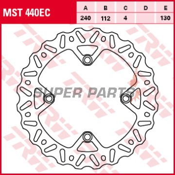 Δίσκος φρένου -TRW- MST440EC, 240mm, Husqvarna CR125 (2011-2013), TC250/250 4T (2011-2013), TE250/310/449/511/610/630 (2005-2014), TXC250/511 (2011-2013), WR125 (2011-2013)