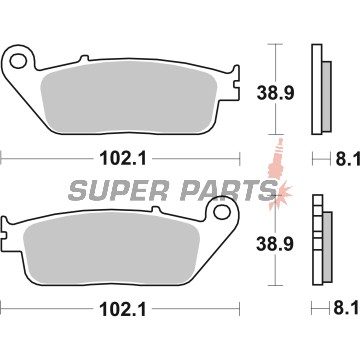 Τακάκια φρένων -BREMBO- 07HO30SA, Honda Hornet/VFR/Shadow/Transalp, Suzuki Burgman/Bandit, Triumph Street Triple/Thunderbird, Kawasaki Versys, Cagiva Navigator, Kymco Xciting, Buell Blast.