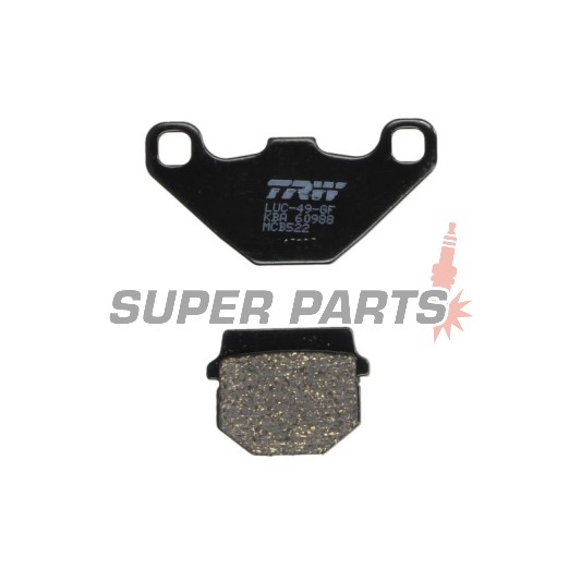 Τακάκια φρένων -TRW- MCB522, Adly Cat/G-Shock/Super Sonic/Thunderbike 50-125, Aprilia RS4 125, SX 50, Honda MB/MCX 80, Kawasaki AR/KD/KDX/KMX/KSR/KX 50-250, KTM SX 60/65, Peugeot Speedfight/Buxy/Trekker/Vivacity 50-100, Suzuki AH Address, RM 80X