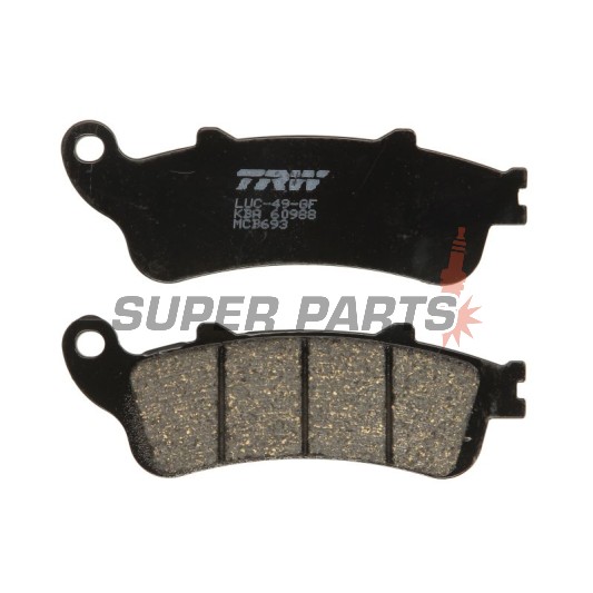 Τακάκια φρένων -TRW- MCB693, Aprilia ETV/RS/RSV/SL/Tuono + Benelli TnT/Tornado/TreK + Ducati 748-1198/Monster/SS/ST2 + Honda FES/ST + Moto Guzzi Breva/Nevada/V7 + Rieju MRT/SMX/Tango (1997-2010)