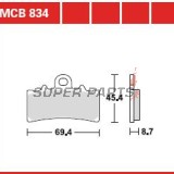 Τακάκια φρένων -TRW- MCB834, BMW C 400 GT, G 310; KTM Duke/RC 125/200/390 (2011-2020)
