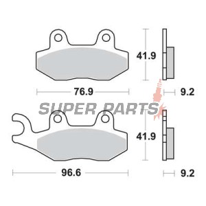 Τακάκια φρένων -TRW- MCB689, Kawasaki KLF/KVF/KX/KLX, Kymco Agility/Grand Dink/Stryker, Suzuki Burgman, Peugeot Satelis, Honda Rebel/NSR, Husqvarna TE 610, Yamaha YZ (1989-2017)