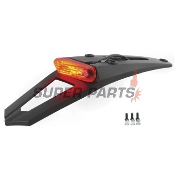 Universal βάση πινακίδας -POLISPORT- με LED στοπ φως - supermoto, enduro - universal