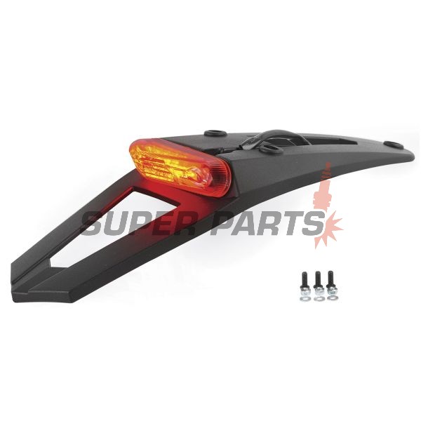 Universal βάση πινακίδας -POLISPORT- με LED στοπ φως - supermoto, enduro - universal
