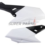 Πίσω πλαϊνά πλαστικά -POLISPORT- μαύρο/λευκό, YAMAHA WR, YZ 250/450 2014-2019