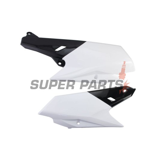 Πίσω πλαϊνά πλαστικά -POLISPORT- μαύρο/λευκό, YAMAHA WR, YZ 250/450 2014-2019