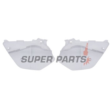 Πίσω πλαϊνά πλαστικά -POLISPORT- λευκά, YAMAHA YZ 125/250 2002-2014