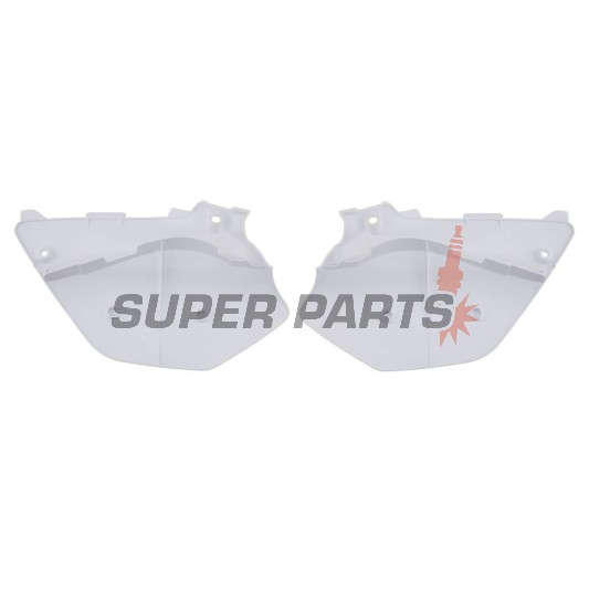 Πίσω πλαϊνά πλαστικά -POLISPORT- λευκά, YAMAHA YZ 125/250 2002-2014