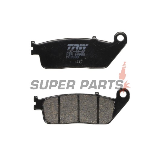 Τακάκια φρένων -TRW- MCB598, BMW C 600/650/Evolution, Cagiva Gran Canyon/Navigator, Honda CB/CBF/CBR/Hornet/Forza/Shadow, Kawasaki J/Z/KLE, Kymco Downtown/Xciting, Suzuki Burgman/Bandit, Triumph Bonneville/Tiger, Yamaha MT-01/WR - 1987-2022