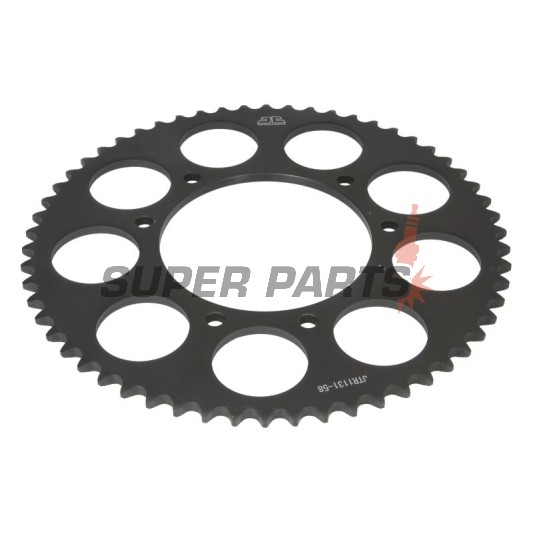 Πίσω γρανάζι -JT- JTR1131,58, 58 δόντια, ατσάλινο, Aprilia RX 50 2006-2017, SX 50 2006-2011, Derbi R-DRD 50 2004-2005, Senda 50 2000-2014, 2018, Gas Gas Rookie 50 2002-2005, Gilera RCR 50 2003-2007, 2011-2014, SMT 50 2003-2006