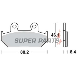 Τακάκια φρένων -TRW- MCB571, Honda CBR1000F (1987-1988), NX650 Dominator (1993-1994), RS125R (1988), VFR700F/Interceptor (1986-1987), VTZ250 (1988), XL400V Transalp (1992)