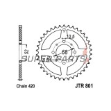 Πίσω γρανάζι -JT- JTR801,35, 35 δόντια, ατσάλινο, Kawasaki AE 50 1982-1983, AE 80 1981-1983, AR 50 1981-1983, AR 80 1982-1983, KLX 110 2002-2020, Z 125 2019-2020, Suzuki DR-Z 110 2003-2005, FM 50 1980-1998, FR 70 1975-1987, GT 50 1977-1980